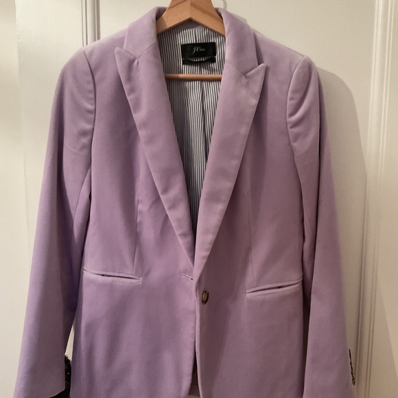 J Crew Lilac Velvet Parke Blazer - Picture 9 of 13